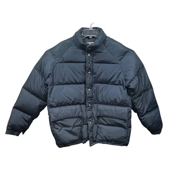 Kentfield Jackets & Blazers - Kentfield Vintage Down Puffer Coat Navy Blue Quilted L Nylon Insulated Jacket